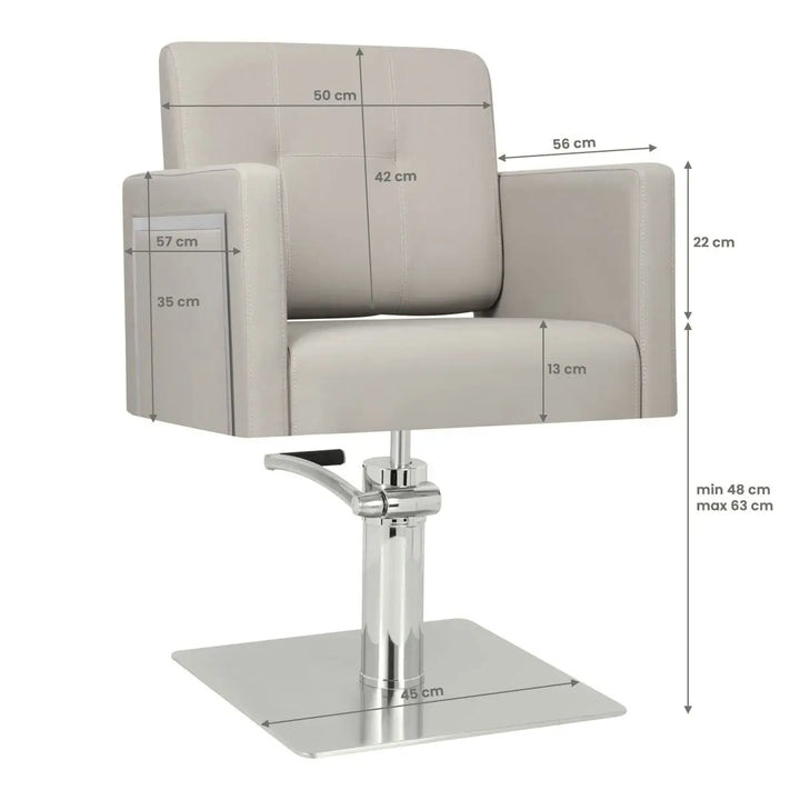 Gabbiano Friseurstuhl Bergamo Beige - Friseurstuhl