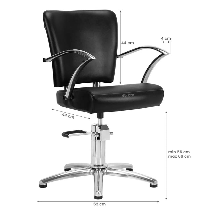 Gabbiano Friseurstuhl Dallas Schwarz - Friseurstuhl