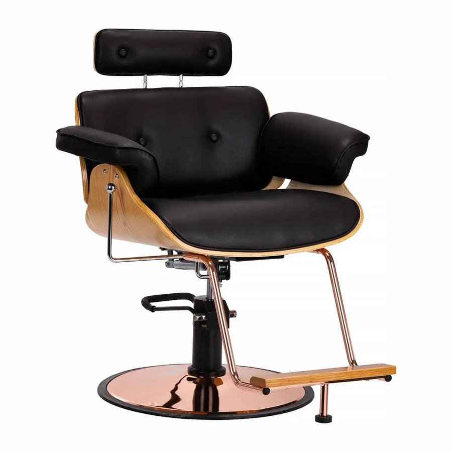 Gabbiano Friseurstuhl Florence Schwarz - Friseurstuhl