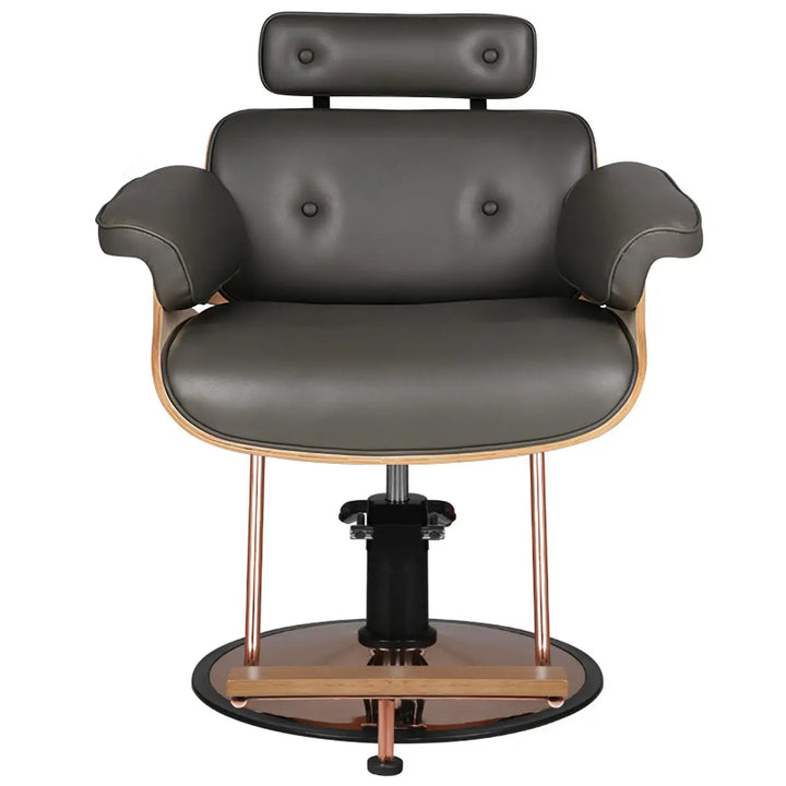 Grau Leder Salonstuhl Gabbiano Friseurstuhl Florenz Grau für Komfort und Stil