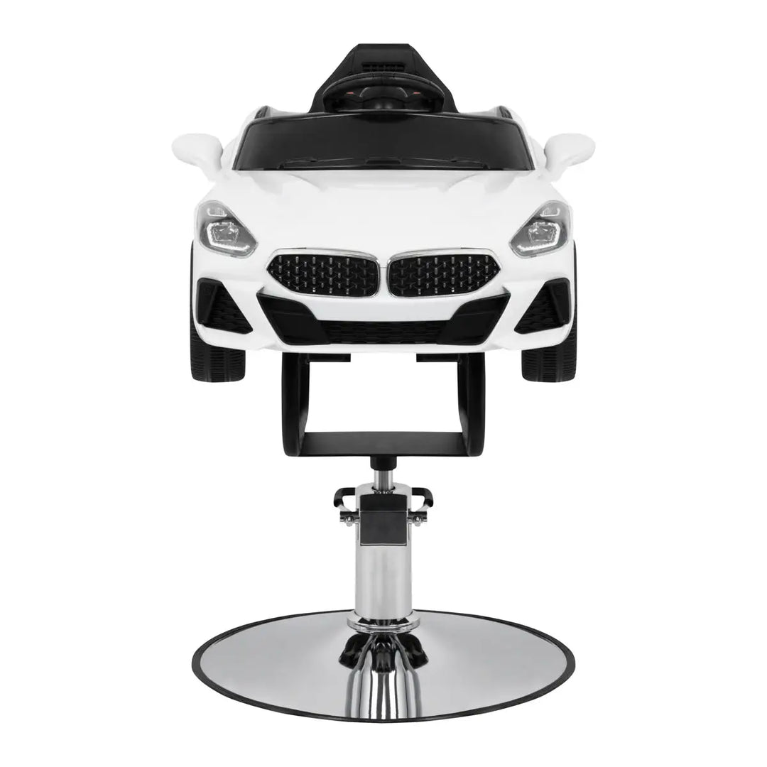Gabbiano Friseurstuhl für Kinder BMW Auto Weiß - Friseurstuhl für Kinder