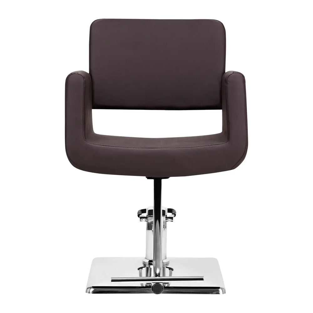 Braunes gepolstertes Friseurstuhl Gabbiano Helsinki Braun für Salon Styling
