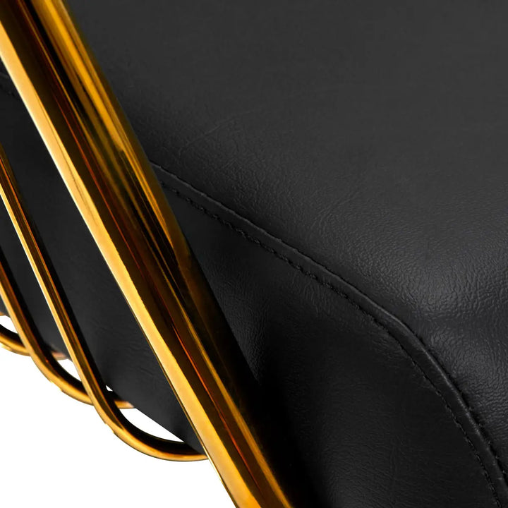 Gabbiano Friseurstuhl Lille gold schwarz - Friseurstuhl