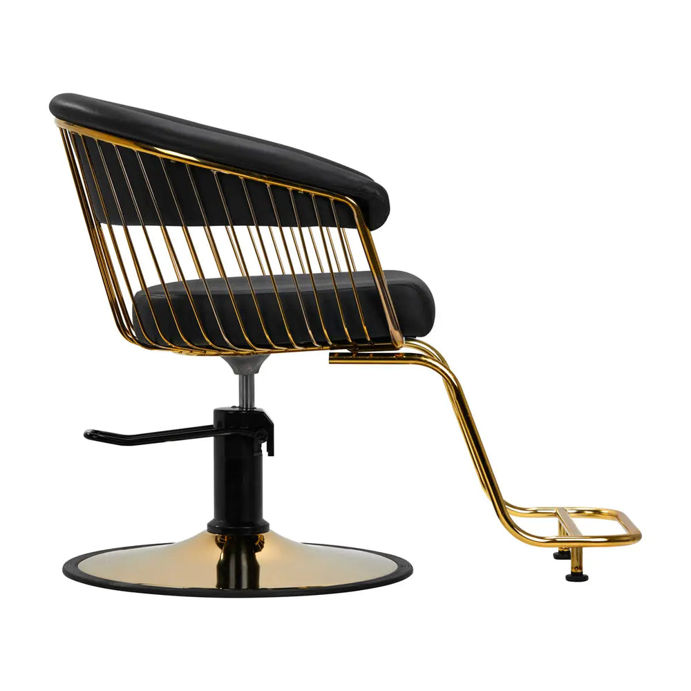 Gabbiano Friseurstuhl Lille gold schwarz - Friseurstuhl