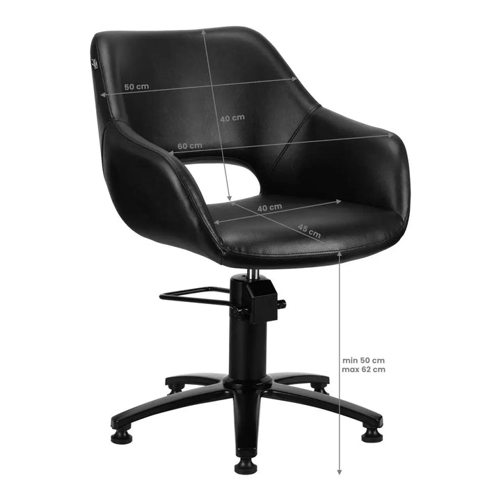 Gabbiano Friseurstuhl Lima Schwarz - Friseurstuhl