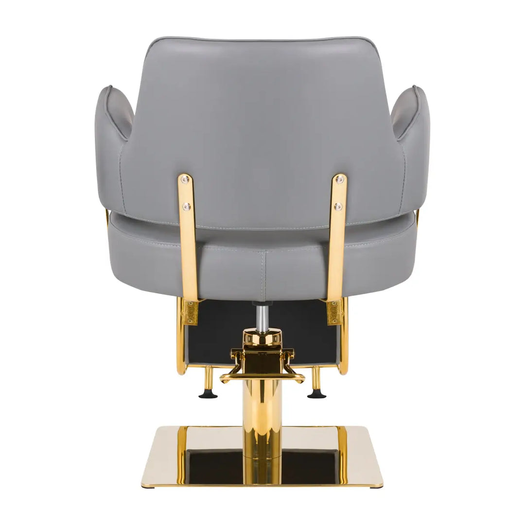 Gabbiano Friseurstuhl Linz Gold Grau - Friseurstuhl