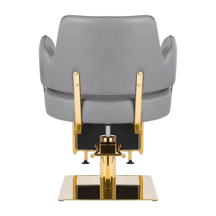 Gabbiano Friseurstuhl Linz Gold Grau - Friseurstuhl