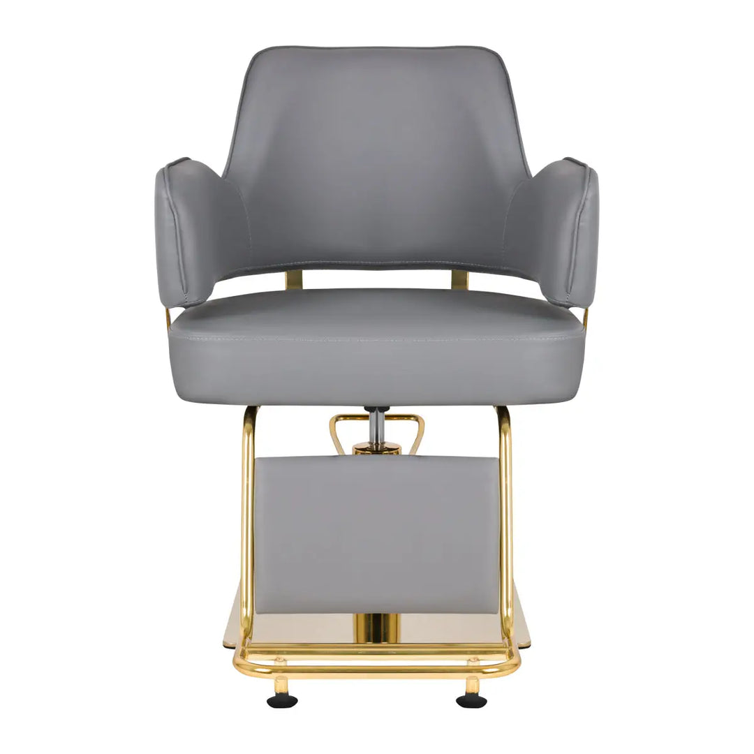 Gabbiano Friseurstuhl Linz Gold Grau - Friseurstuhl