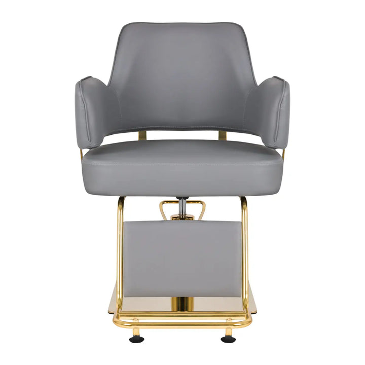 Gabbiano Friseurstuhl Linz Gold Grau - Friseurstuhl