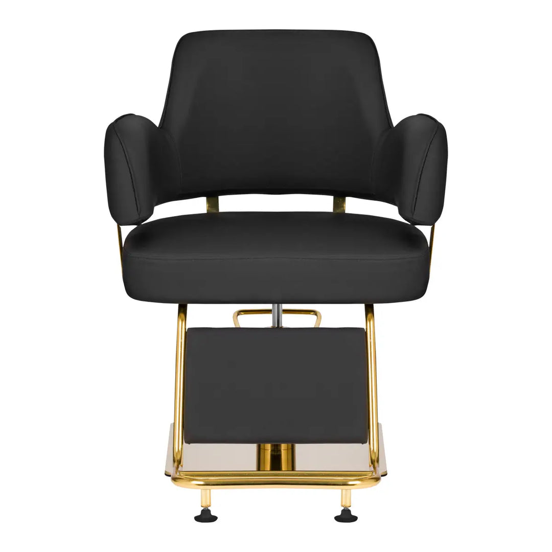 Gabbiano Friseurstuhl Linz Gold Schwarz - Friseurstuhl