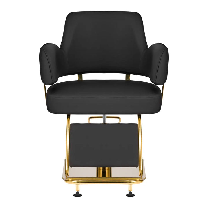 Gabbiano Friseurstuhl Linz Gold Schwarz - Friseurstuhl