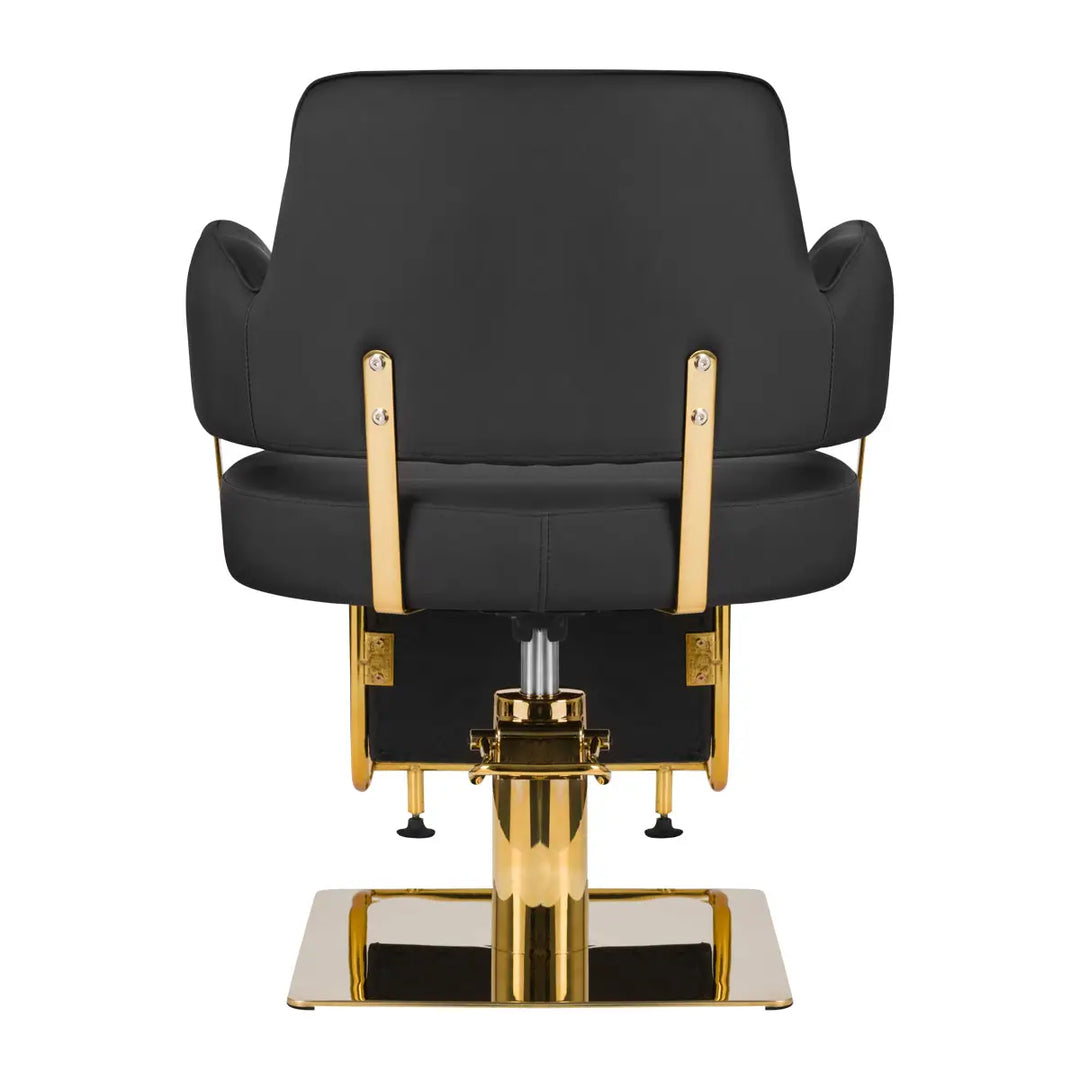 Gabbiano Friseurstuhl Linz Gold Schwarz - Friseurstuhl