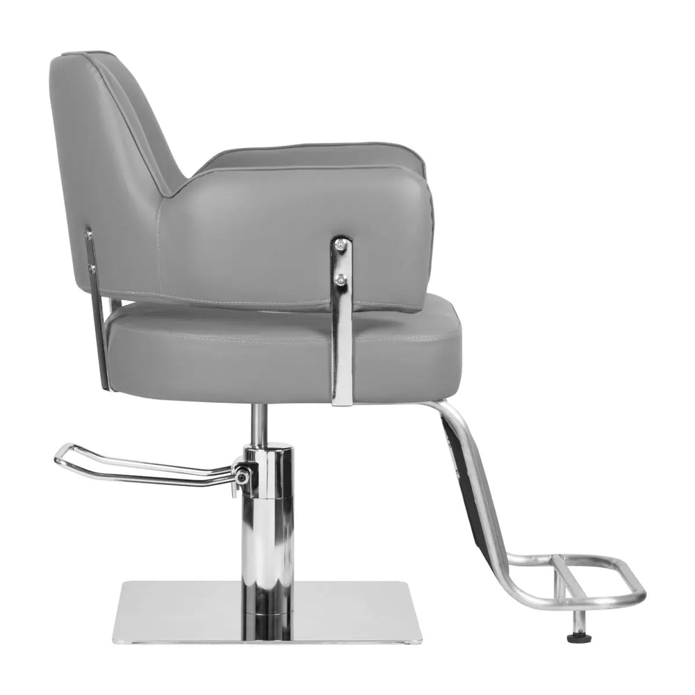 Gabbiano Friseurstuhl Linz Silber Grau - Friseurstuhl
