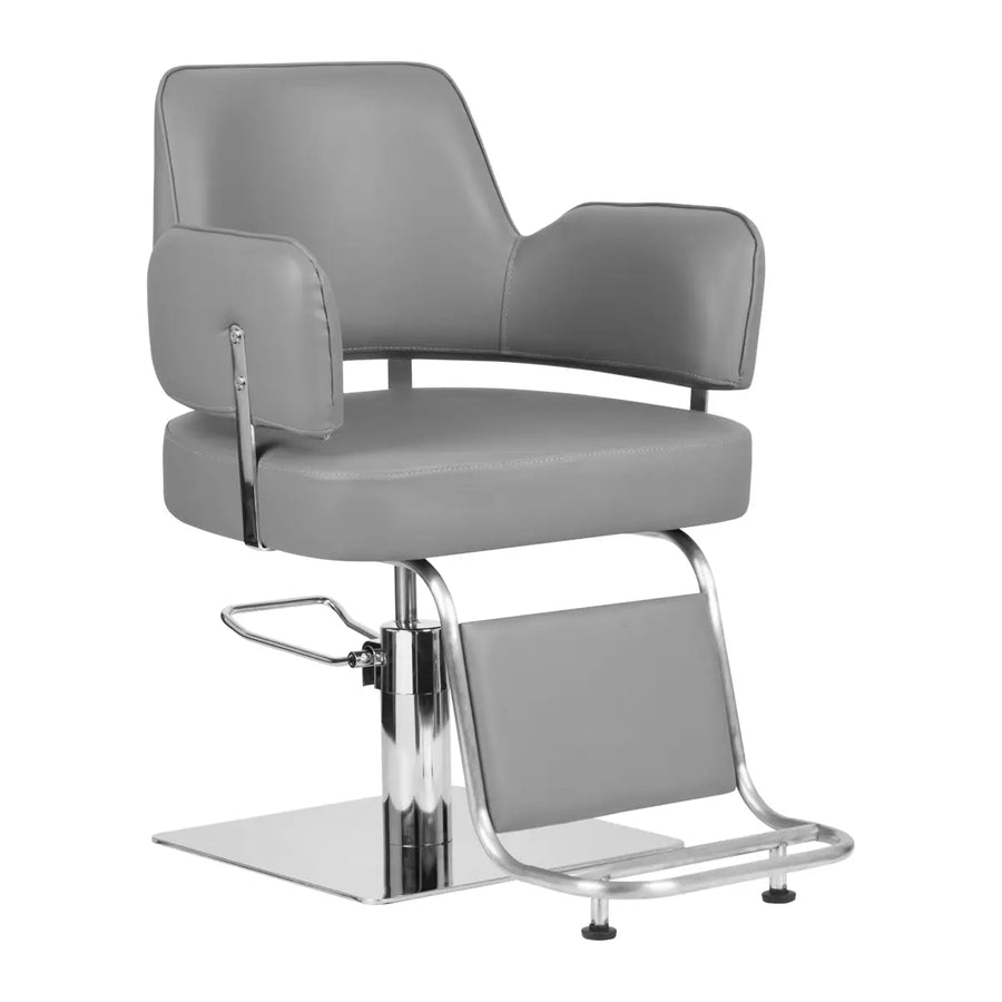 Gabbiano Friseurstuhl Linz Silber Grau - Friseurstuhl