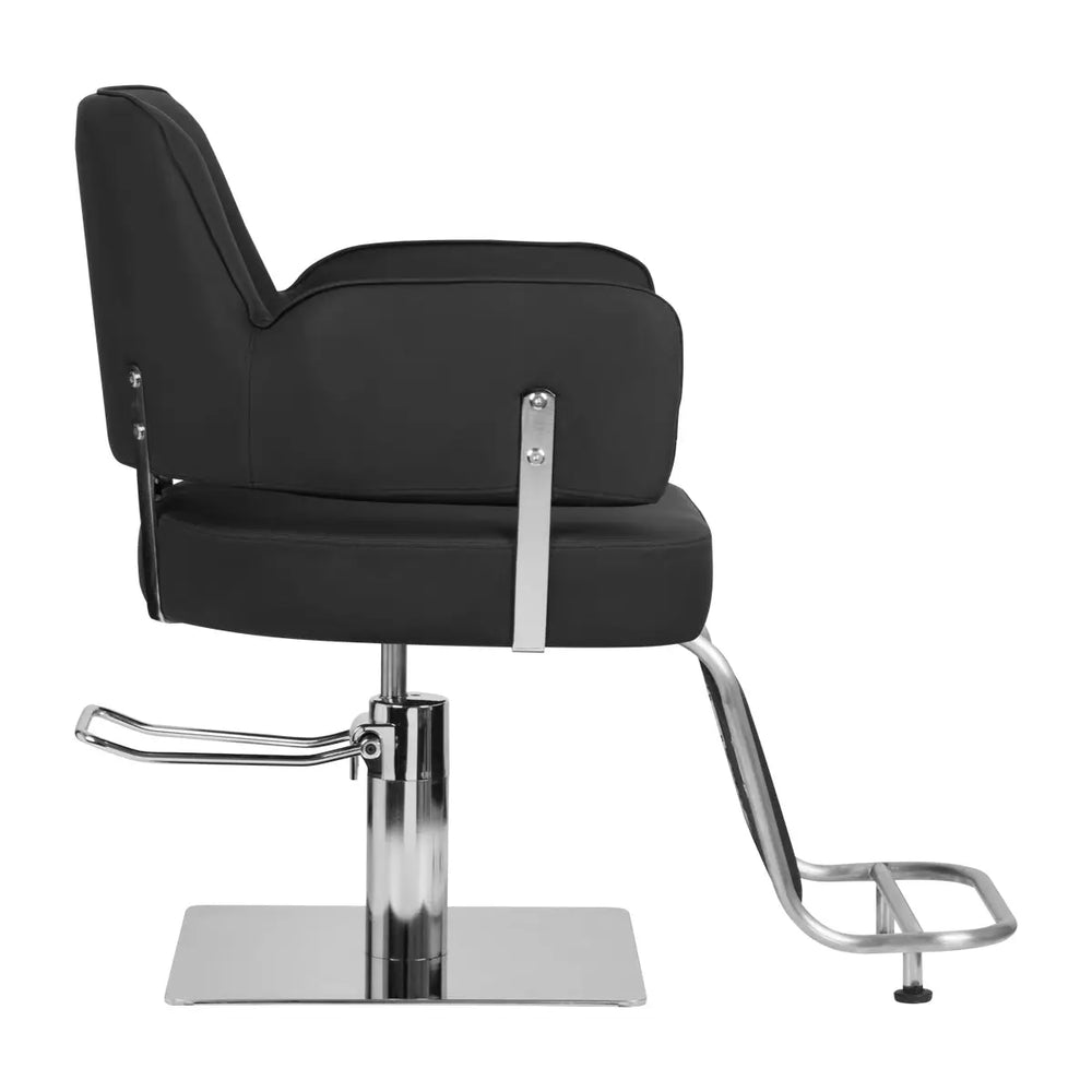 Gabbiano Friseurstuhl Linz Silber Schwarz - Friseurstuhl