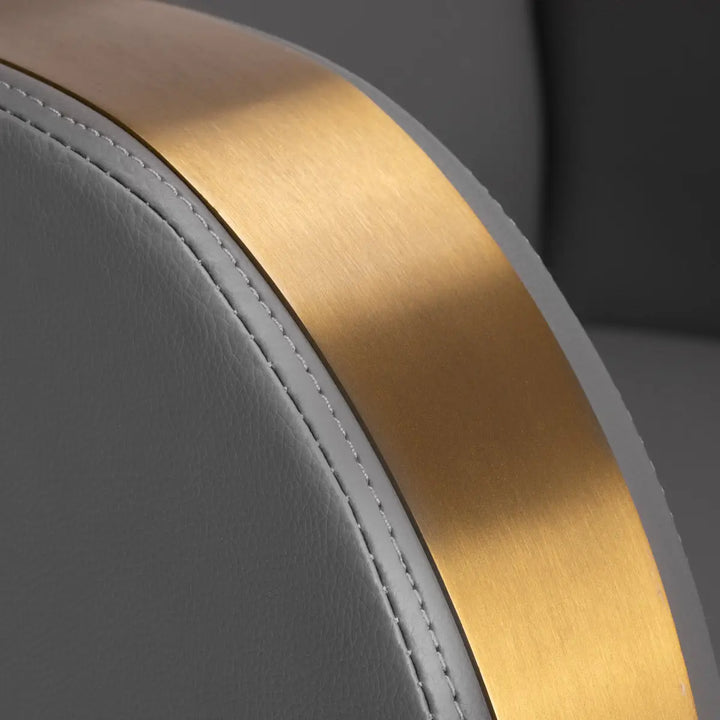 Gabbiano Friseurstuhl Malaga Gold Grau - Friseurstuhl