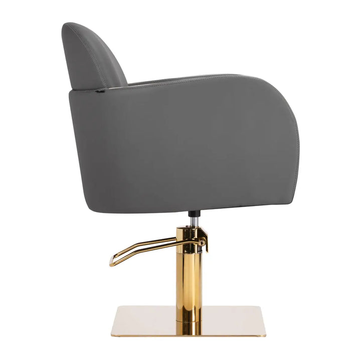 Gabbiano Friseurstuhl Malaga Gold Grau - Friseurstuhl