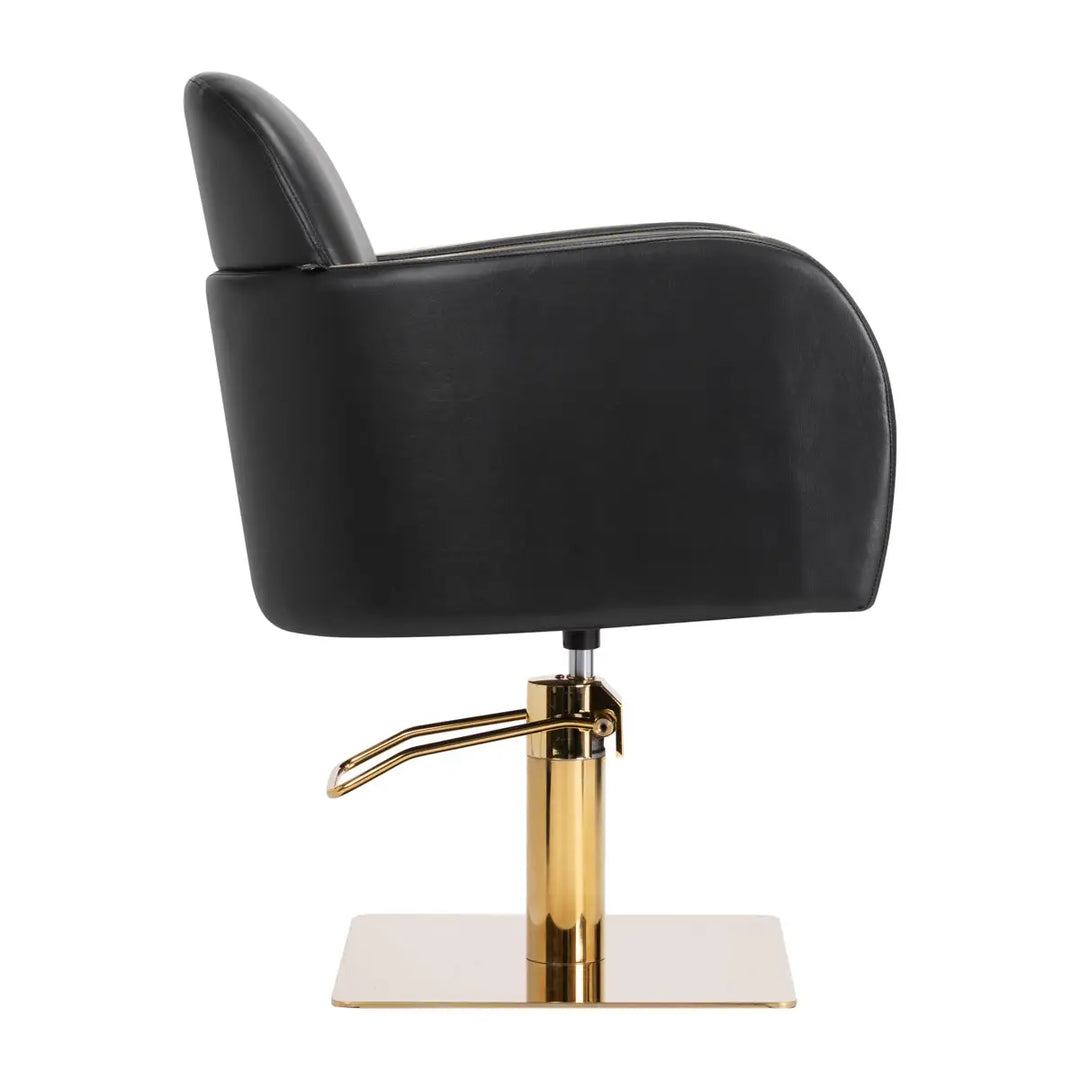 Gabbiano Friseurstuhl Malaga Gold Schwarz - Friseurstuhl