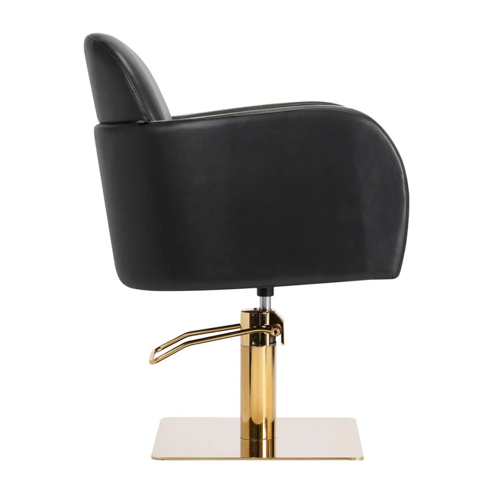 Gabbiano Friseurstuhl Malaga Gold Schwarz - Friseurstuhl