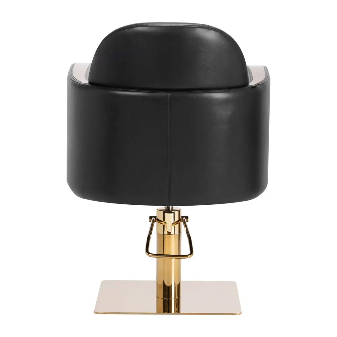 Gabbiano Friseurstuhl Malaga Gold Schwarz - Friseurstuhl