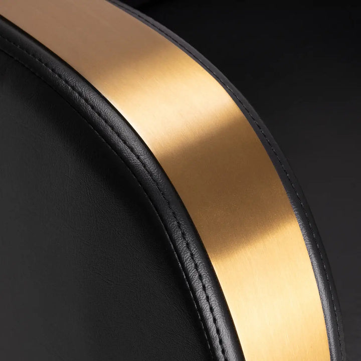 Gabbiano Friseurstuhl Malaga Gold Schwarz - Friseurstuhl