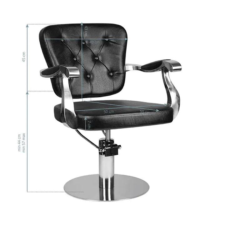 Gabbiano Friseurstuhl Molise Schwarz - Friseurstuhl
