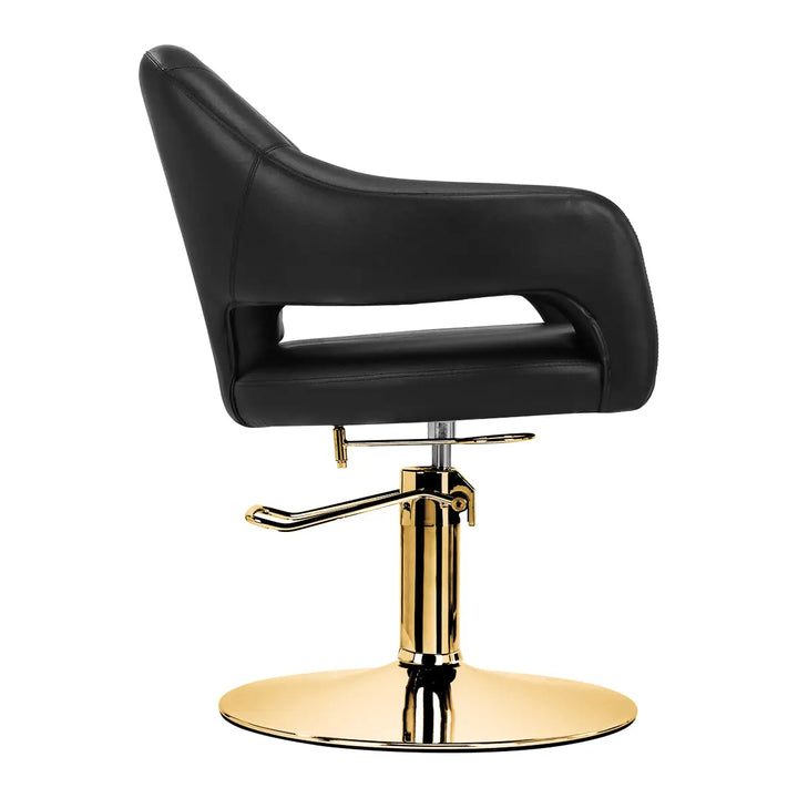 Gabbiano Friseurstuhl Parma Gold Schwarz - Friseurstuhl