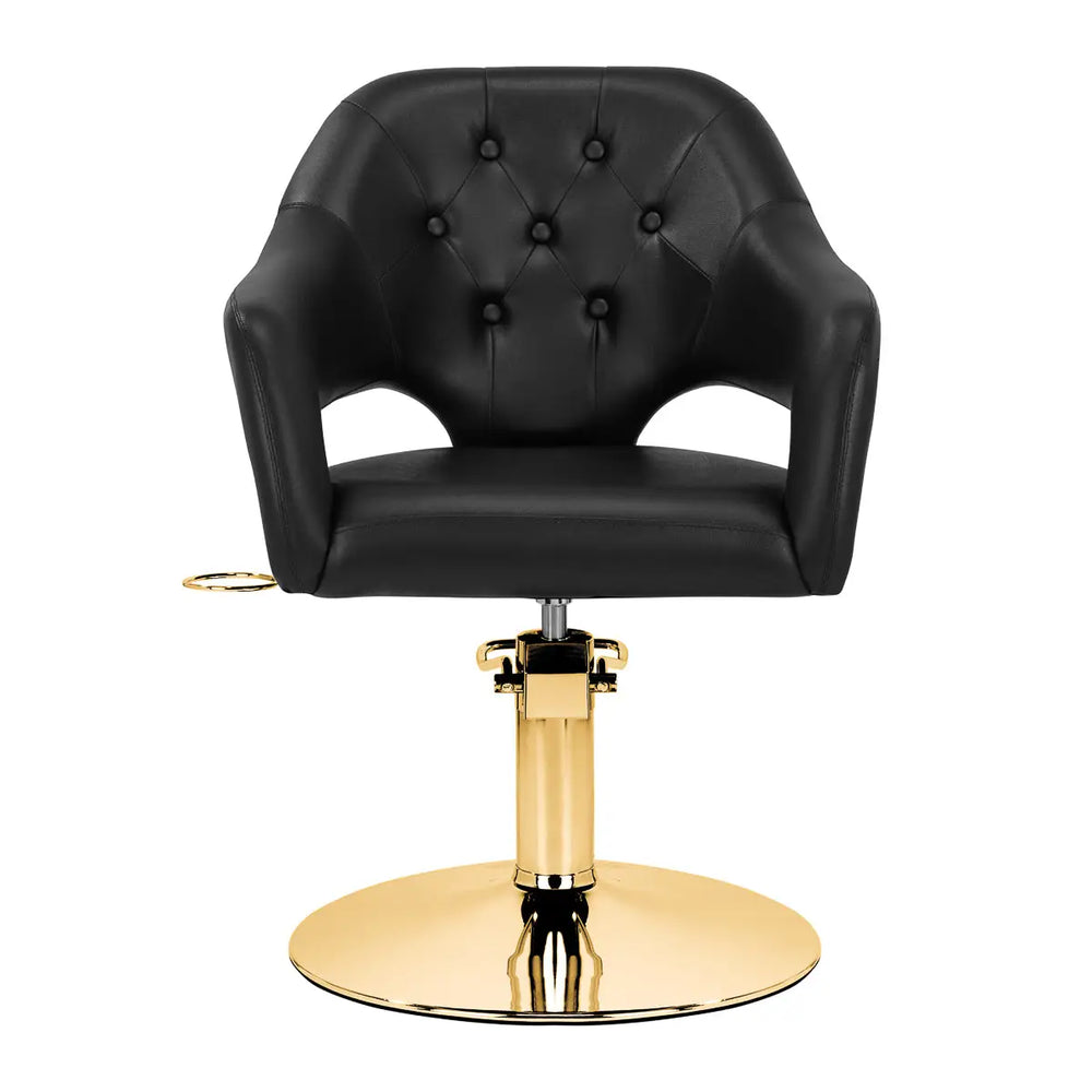 Gabbiano Friseurstuhl Parma Gold Schwarz - Friseurstuhl