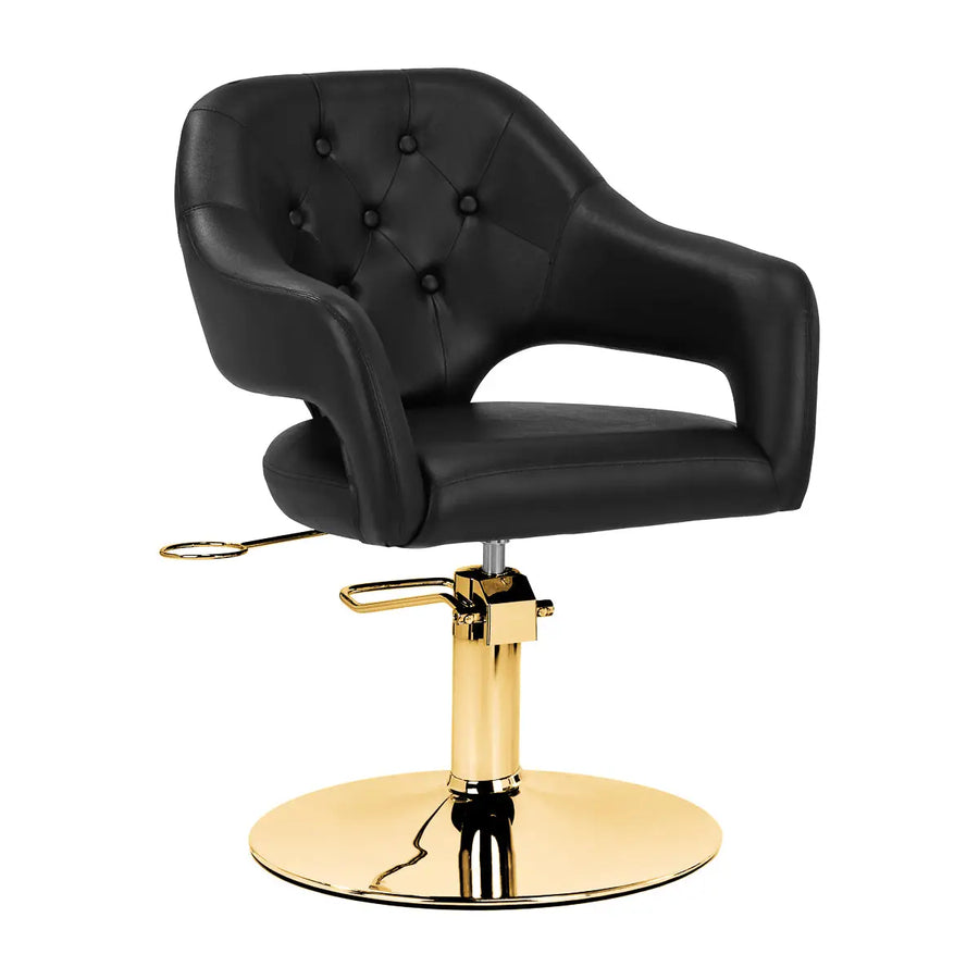 Gabbiano Friseurstuhl Parma Gold Schwarz - Friseurstuhl