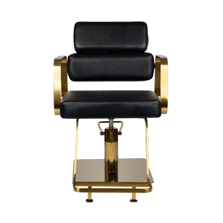 Gabbiano Friseurstuhl Porto Gold Schwarz - Friseurstuhl