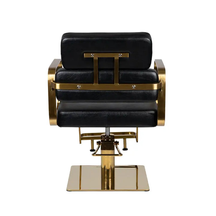 Gabbiano Friseurstuhl Porto Gold Schwarz - Friseurstuhl