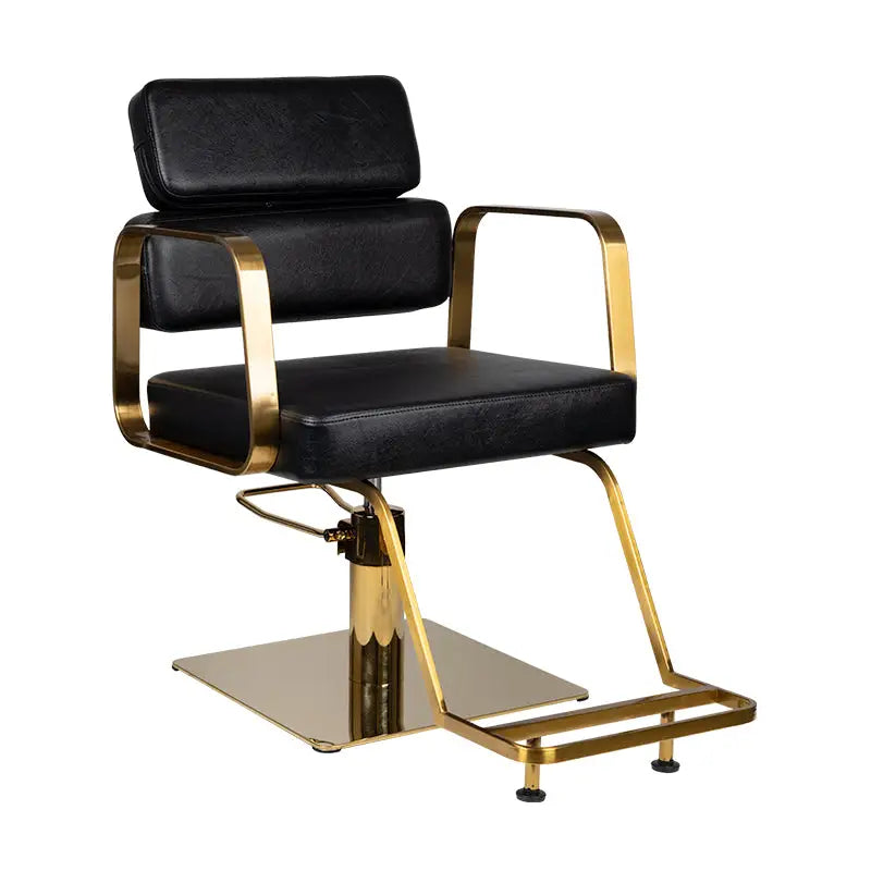 Gabbiano Friseurstuhl Porto Gold Schwarz - Friseurstuhl