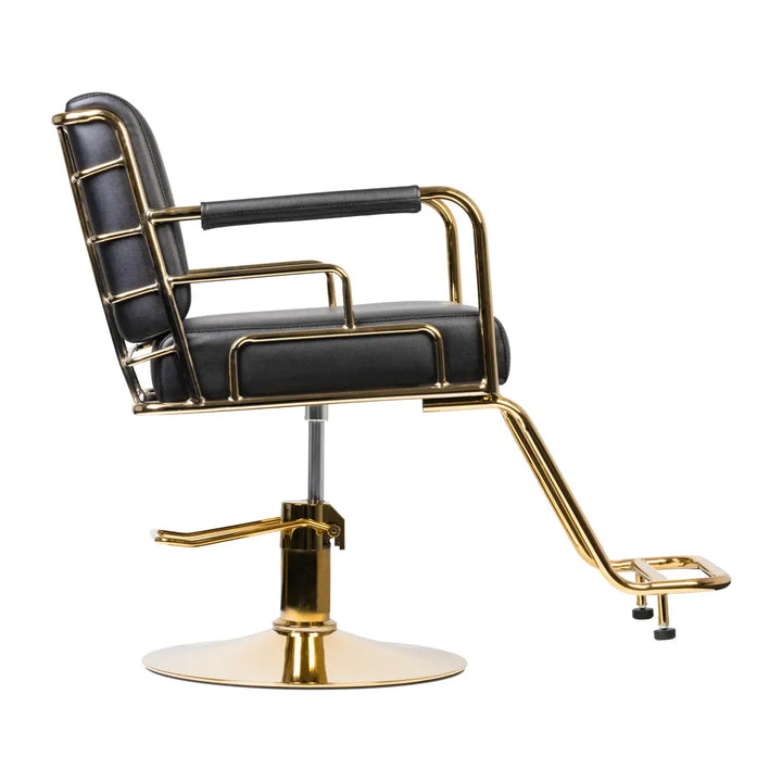Gabbiano Friseurstuhl Prato Gold Schwarz - Friseurstuhl