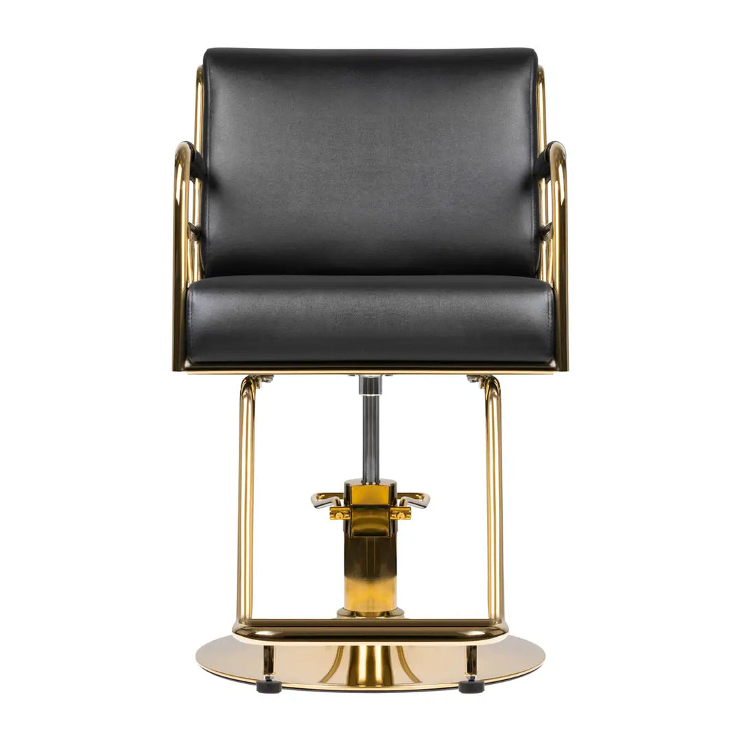 Gabbiano Friseurstuhl Prato Gold Schwarz - Friseurstuhl
