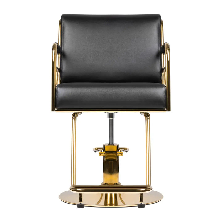Gabbiano Friseurstuhl Prato Gold Schwarz - Friseurstuhl