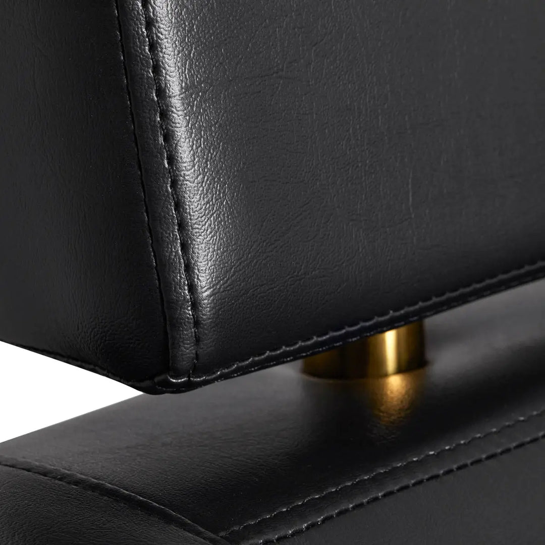 Gabbiano Friseurstuhl Toledo Gold Schwarz - Friseurstuhl