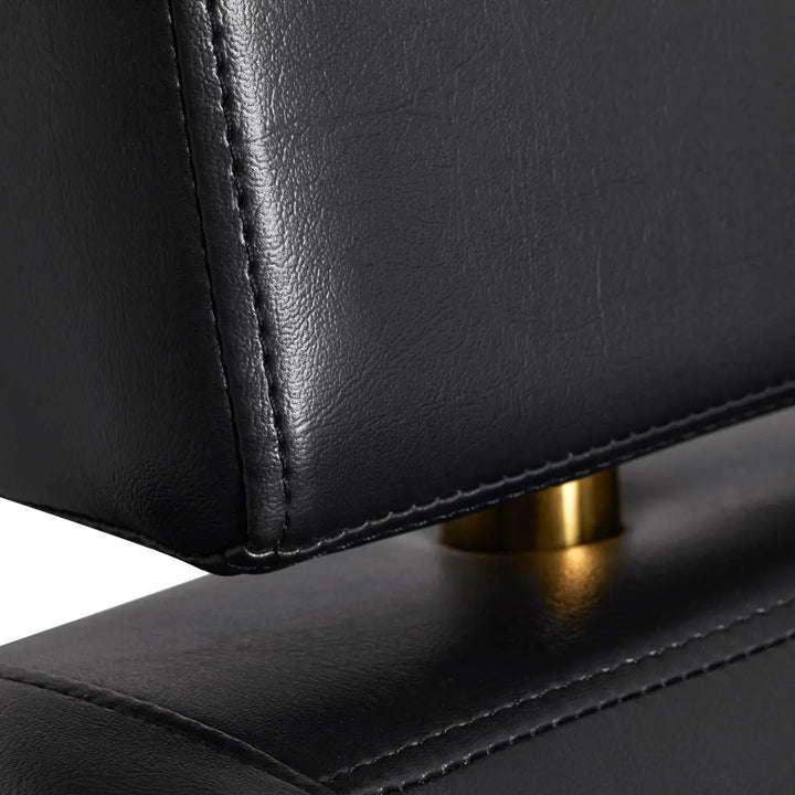 Gabbiano Friseurstuhl Toledo Gold Schwarz - Friseurstuhl