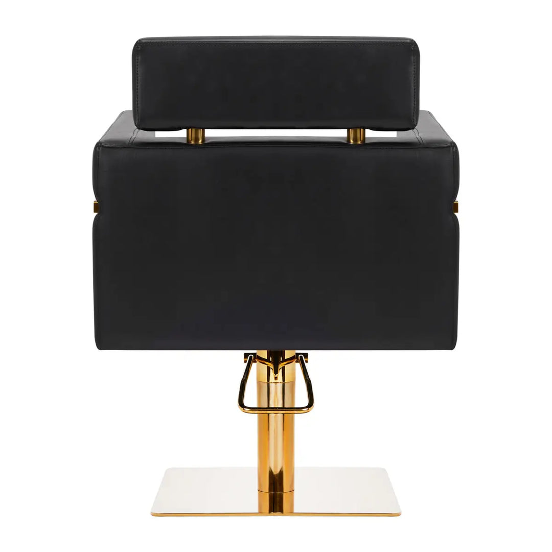 Gabbiano Friseurstuhl Toledo Gold Schwarz - Friseurstuhl