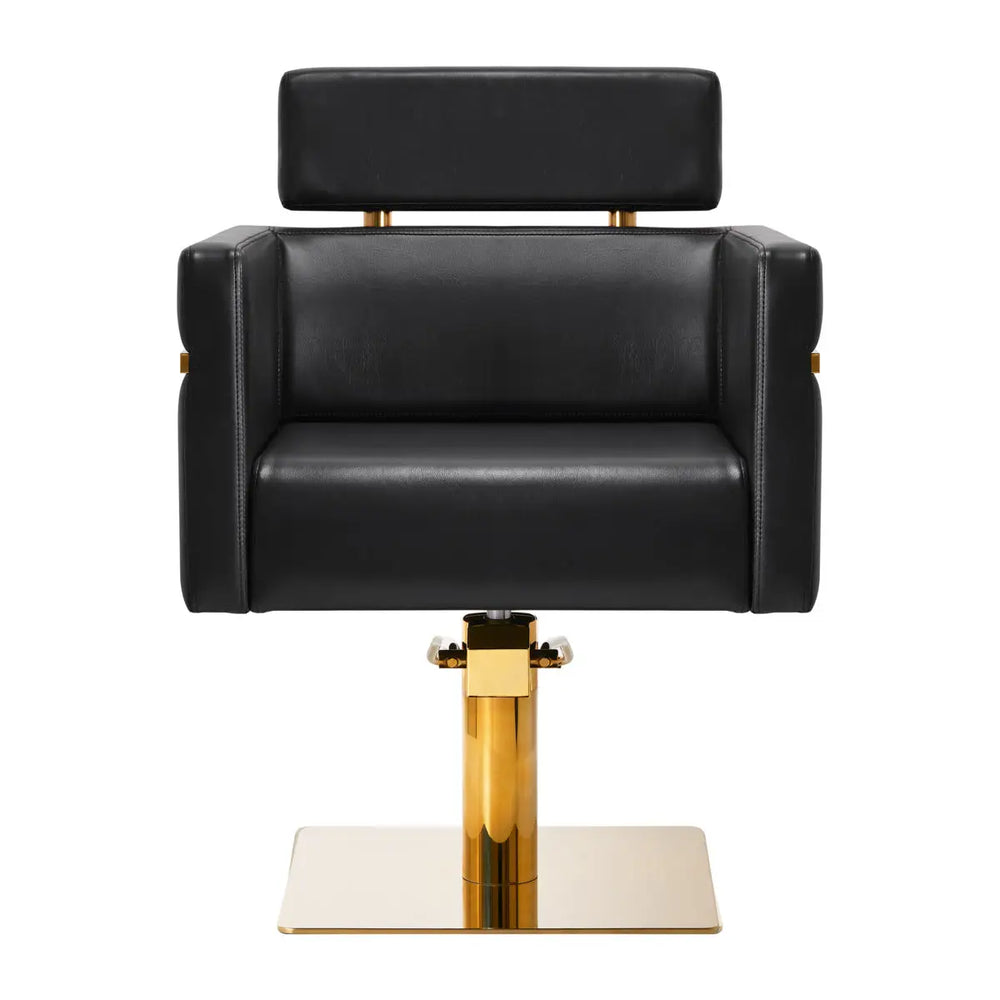 Gabbiano Friseurstuhl Toledo Gold Schwarz - Friseurstuhl