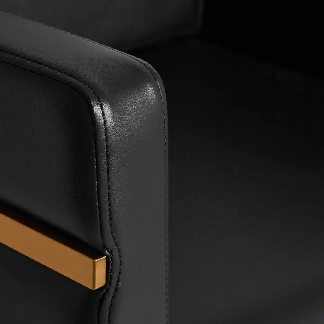 Gabbiano Friseurstuhl Toledo Gold Schwarz - Friseurstuhl