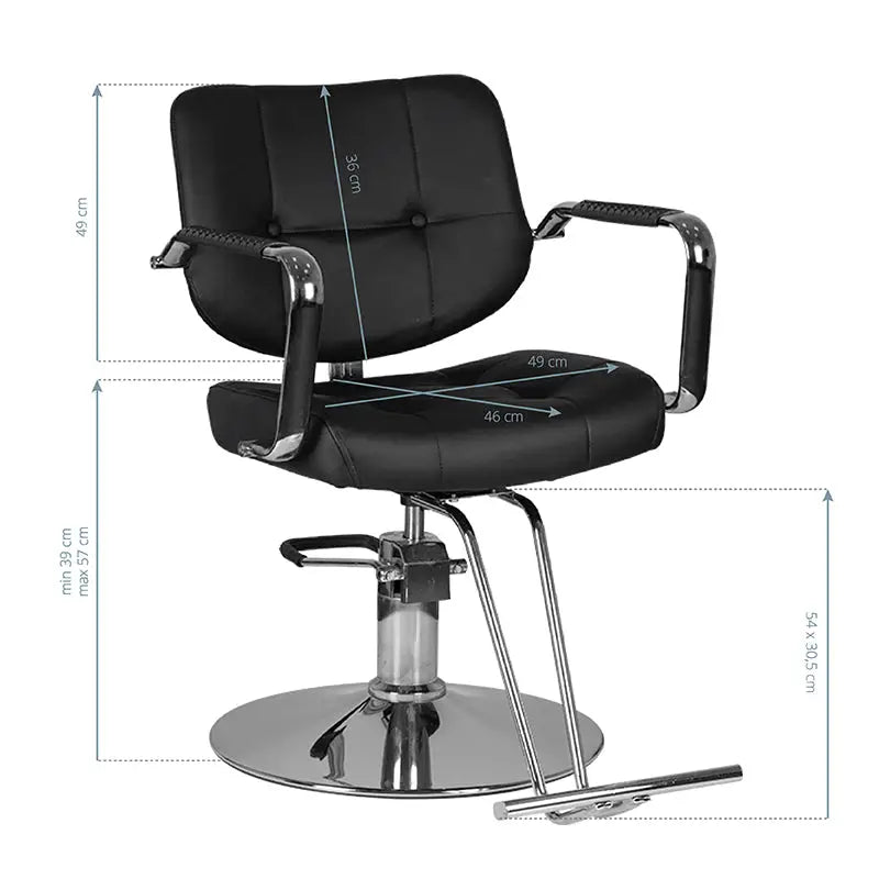 Gabbiano Friseurstuhl Vigo Schwarz - Friseurstuhl