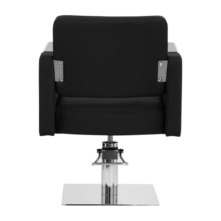 Schwarzer Friseurstuhl Gabbiano Vilnius mit quadratischer Basis