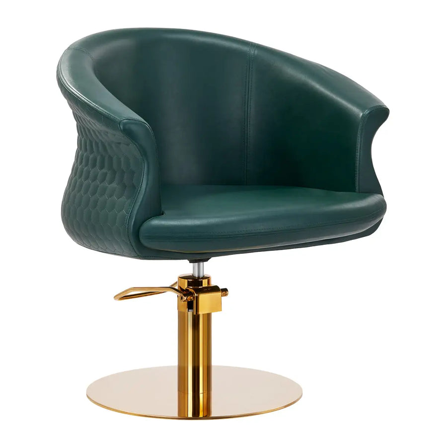 Gabbiano Friseurstuhl Wersal Gold Grün - Friseurstuhl