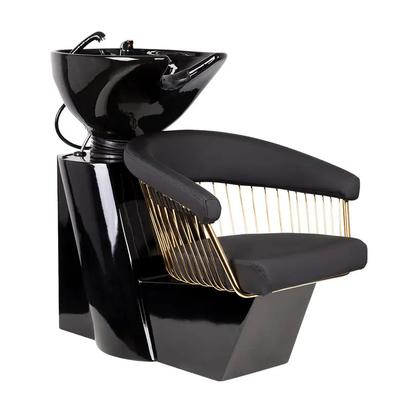 Gabbiano Friseurwäsche Lillie Gold Schwarz - Friseur-Waschbecken