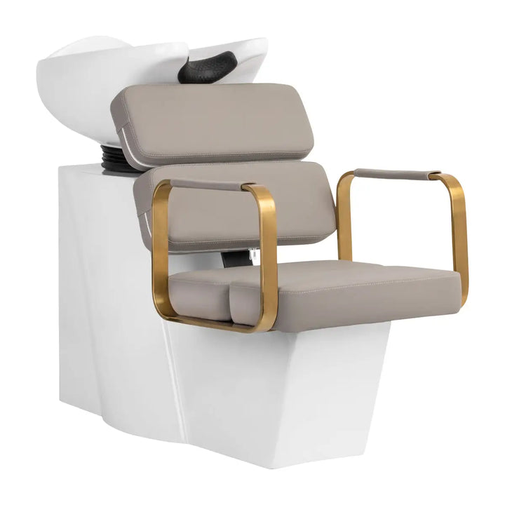 Gabbiano Friseurwäsche Porto Gold Grau - Friseur-Waschbecken