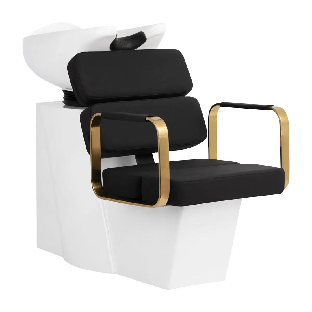Gabbiano Friseurwäsche Porto Gold Schwarz - Friseur-Waschbecken