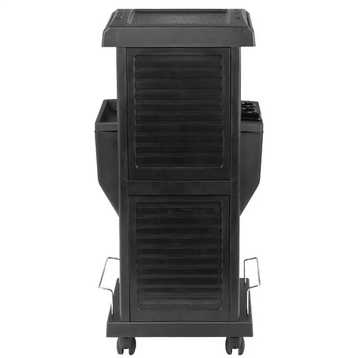 Schwarzer Gabbiano Friseurwagen 100c mit Rollfunktion und Stauraum