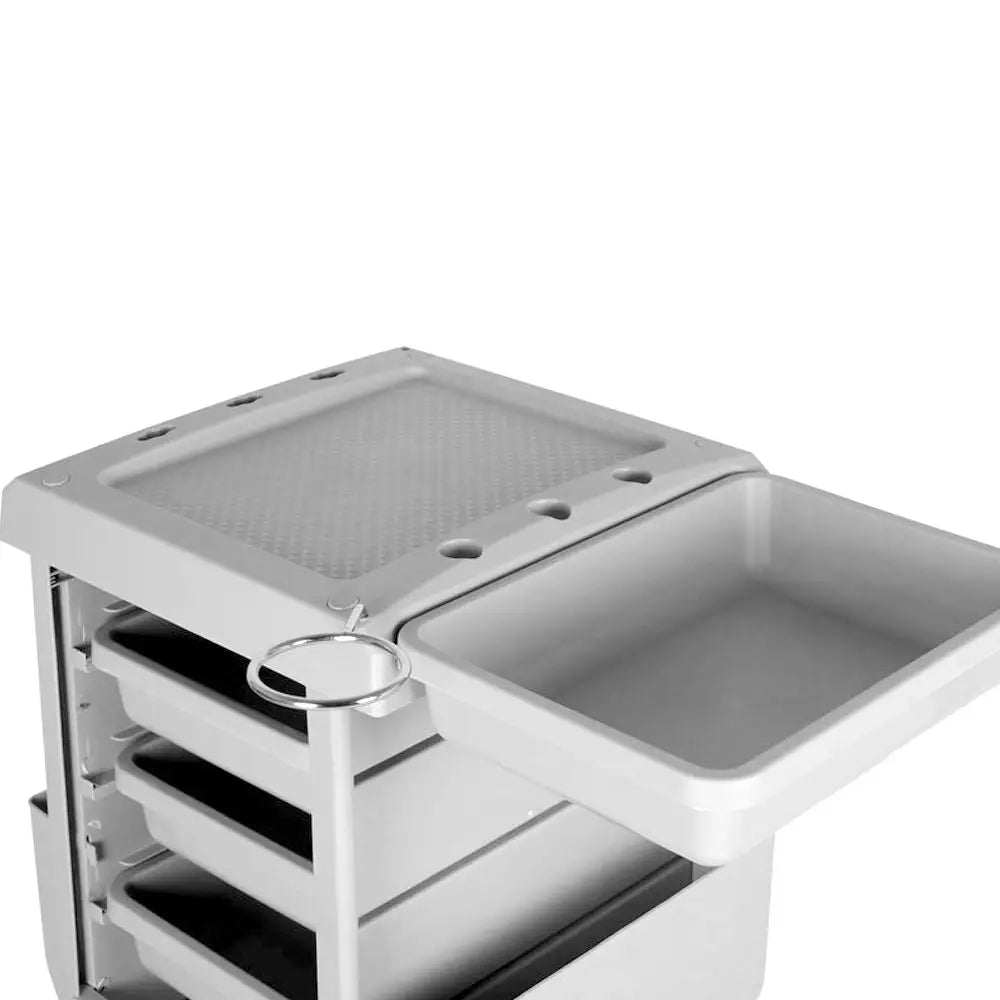 Rolling utility cart with trays, Gabbiano Friseurwagen 100g Grau Leistungsvoll