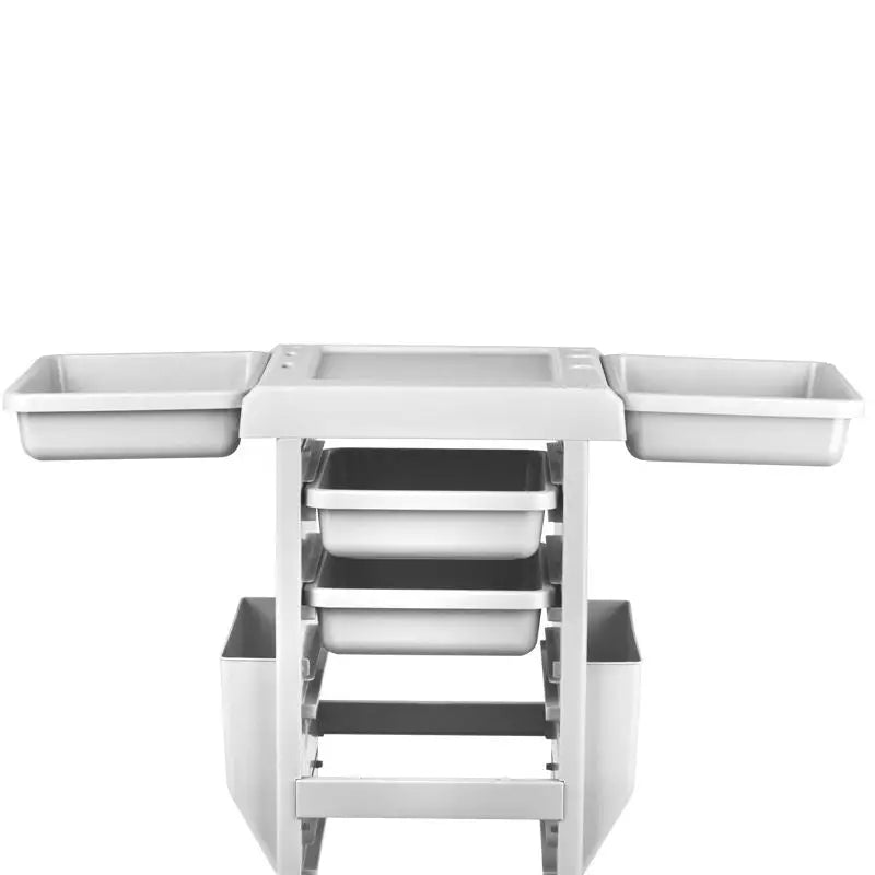 Weiße rollbare Utility-Wagen für Friseure im Gabbiano Friseurwagen 100g Grau