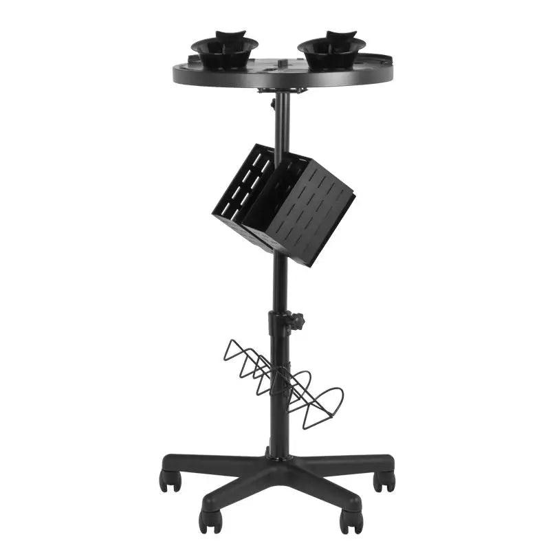 Rollbarer Friseurwagen Gabbiano 188 Timer in Schwarz für professionellen Salongebrauch